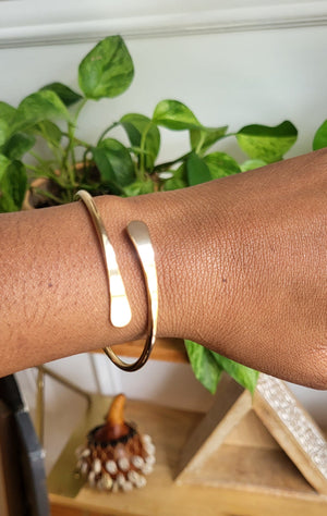 Gold Brass Coil Bangle