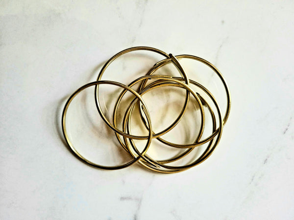 Raw Brass Coil Bangles