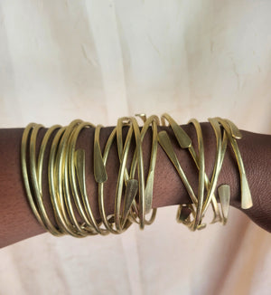 Raw Brass Coil Bangles