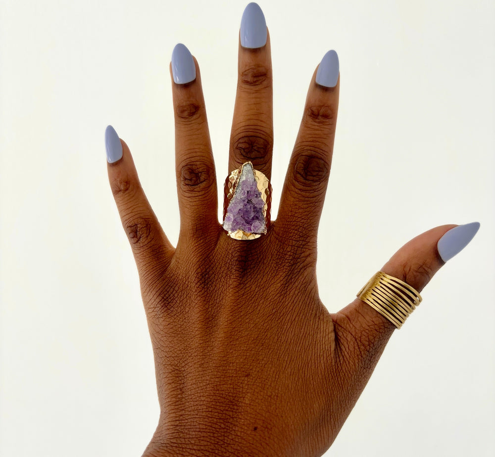 Amethyst Cluster Ring