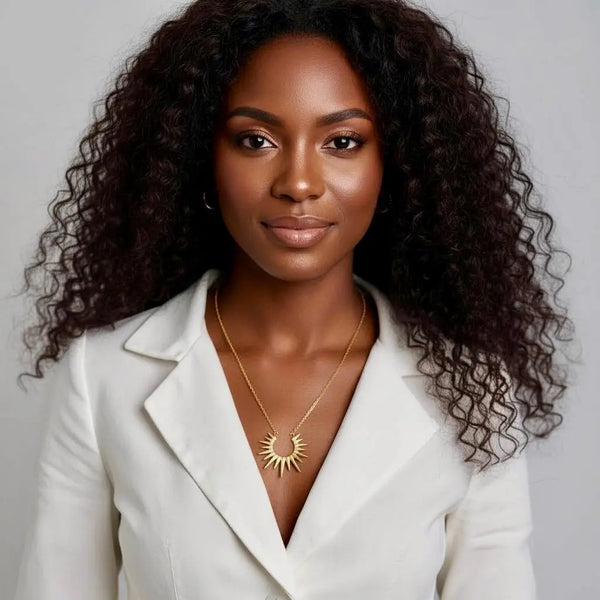 Starburst Gold Necklace thebagicon