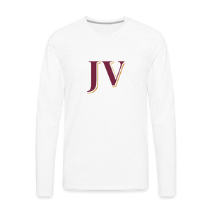 JV Premium Long Sleeve T-Shirt – Soft 100% Cotton Unisex Tee - white