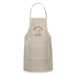 Jam Vino Adjustable Cotton Apron – Cooking & Kitchen Essentials With Pockets - natural