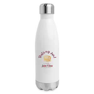 Jam Vino 17 oz Stainless Steel Insulated Water Bottle – Hot & Cold Drinks - white