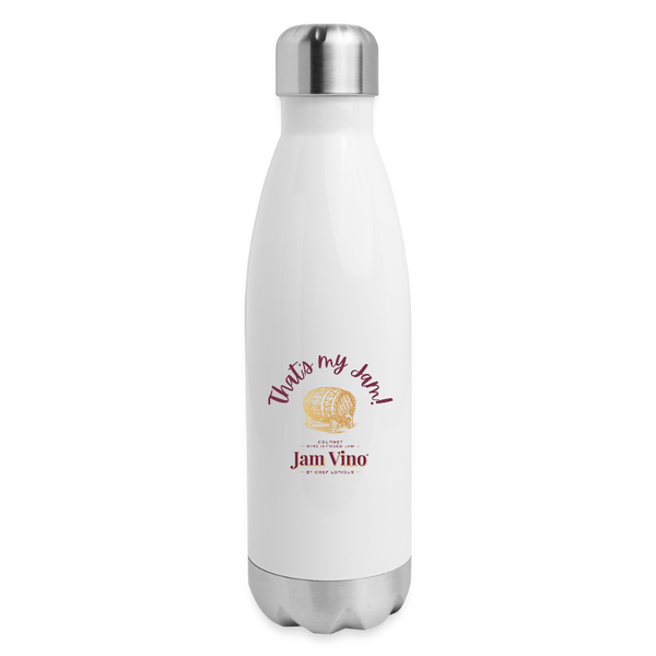 Jam Vino 17 oz Stainless Steel Insulated Water Bottle – Hot & Cold Drinks - white