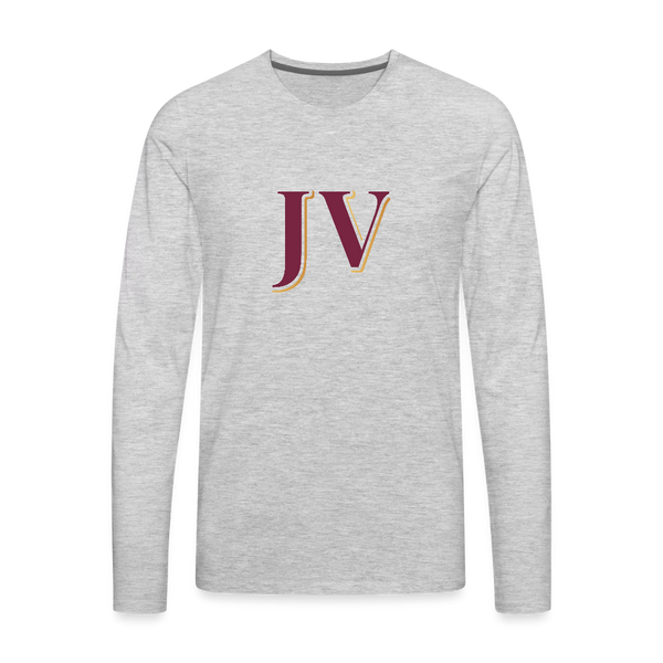 JV Premium Long Sleeve T-Shirt – Soft 100% Cotton Unisex Tee - heather gray
