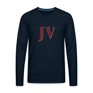 JV Premium Long Sleeve T-Shirt – Soft 100% Cotton Unisex Tee - deep navy