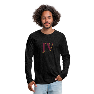 JV Premium Long Sleeve T-Shirt – Soft 100% Cotton Unisex Tee - charcoal grey