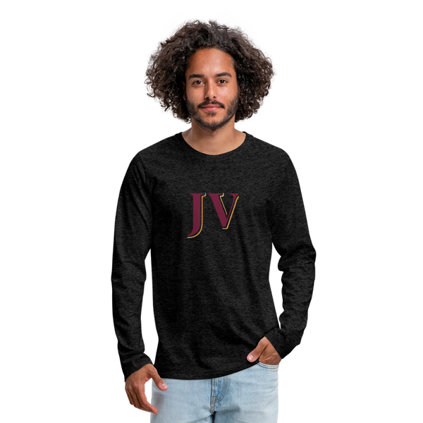 JV Premium Long Sleeve T-Shirt – Soft 100% Cotton Unisex Tee - charcoal grey