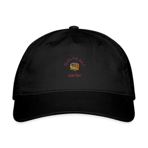 Jam Vino Organic Cotton Baseball Cap – Sustainable Adjustable Hat - black