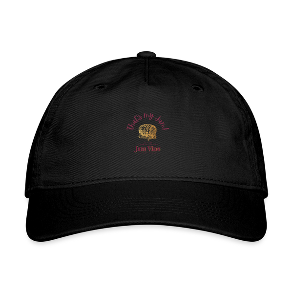 Jam Vino Organic Cotton Baseball Cap – Sustainable Adjustable Hat - black