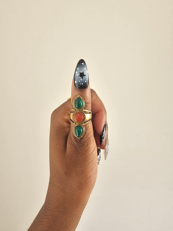 "Bohemian Sunset" Handcrafted Brass Ring