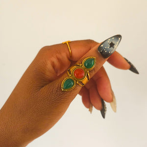 "Bohemian Sunset" Handcrafted Brass Ring