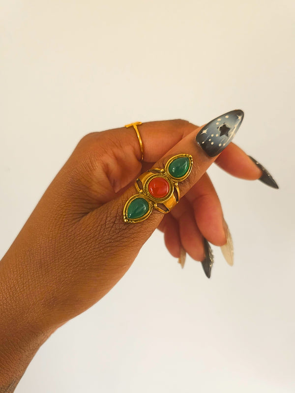 "Bohemian Sunset" Handcrafted Brass Ring