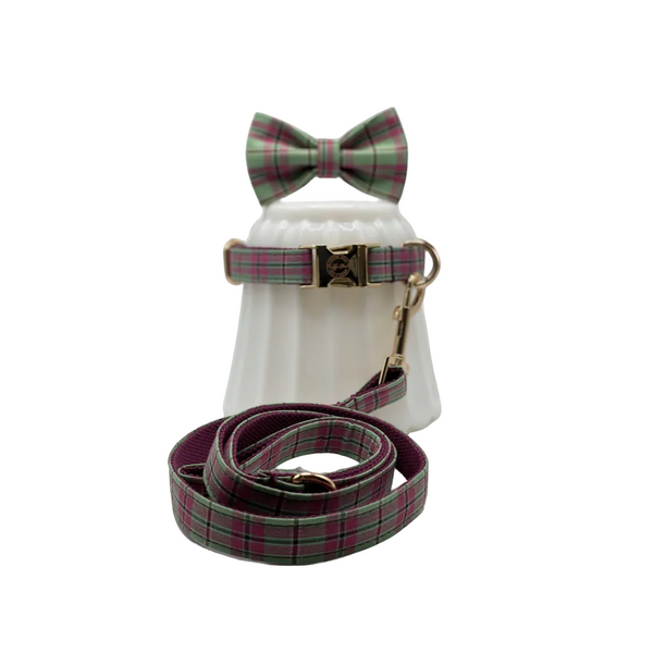 The Walking Dog Set - Purple Mint Plaid