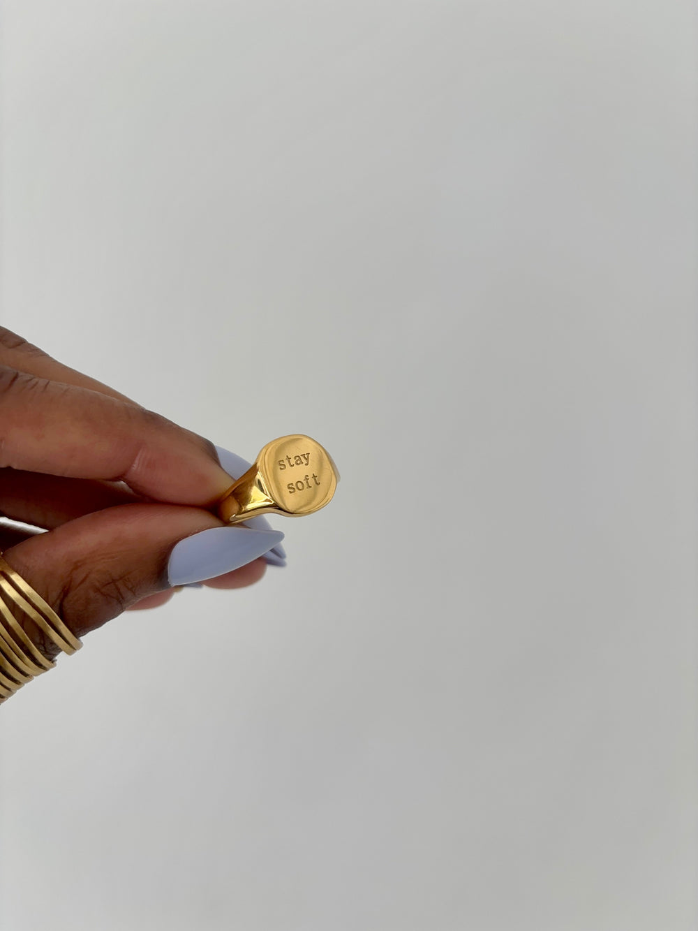 “Stay Soft” 18K Gold Plated Ring