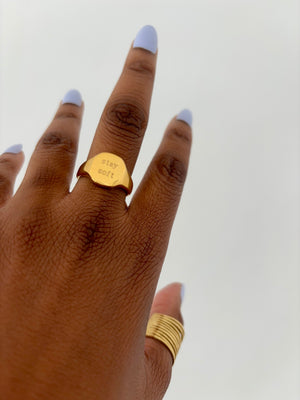 “Stay Soft” 18K Gold Plated Ring