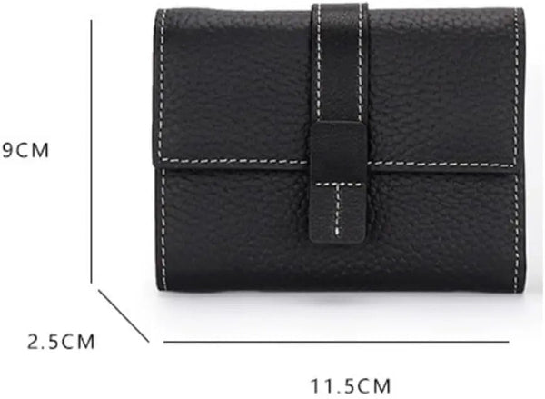 PEBBLED LEATHER WALLET thebagicon