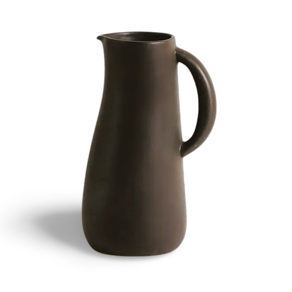 Black Stoneware Pitcher