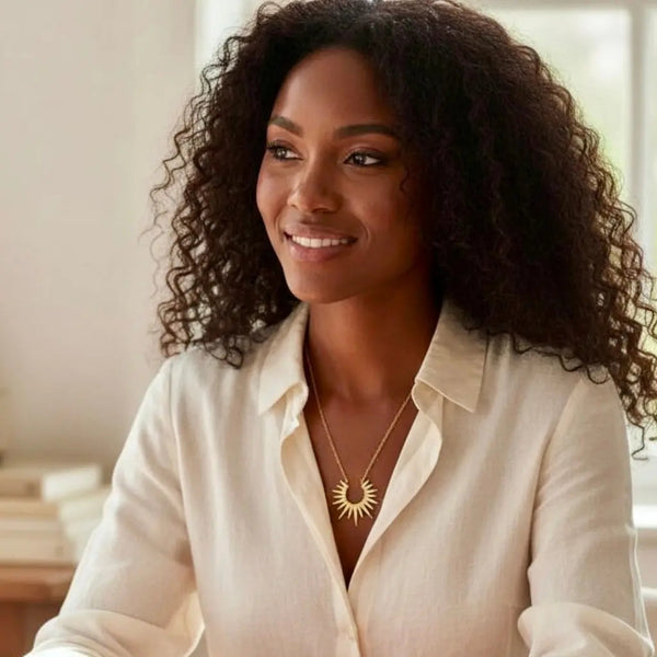 Starburst Gold Necklace thebagicon