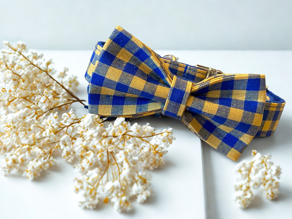 The Walking Dog Set-Blue Yellow Plaid
