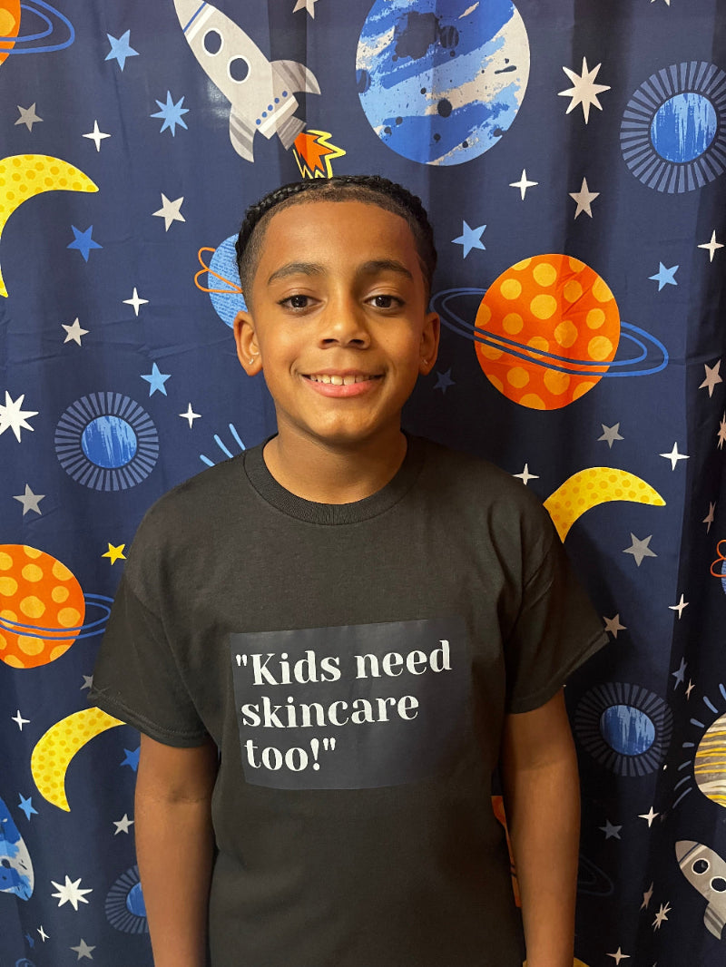 "Kids need skincare too!" T-shirt