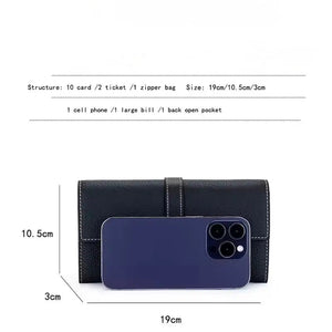 PEBBLED LEATHER WALLET thebagicon