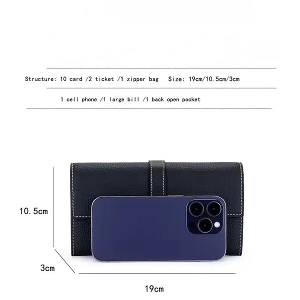 PEBBLED LEATHER WALLET thebagicon