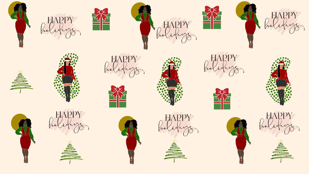 Happy Holiday Women Gift wrapping paper