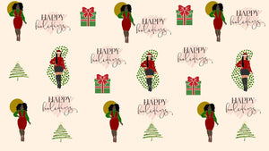 Happy Holiday Women Gift wrapping paper