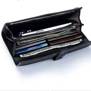 PEBBLED LEATHER WALLET thebagicon