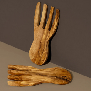 Olive Wood Serving Hands, Set of 2