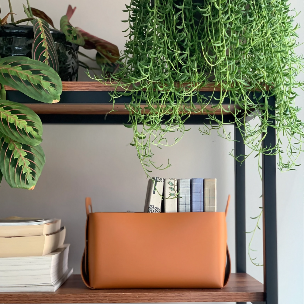 vegan-leather-storage-basket-tan-eco-friendly-1