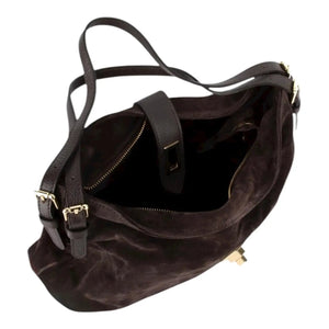 THE CLARA SUEDE SLOUCH BAG thebagicon
