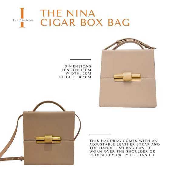 THE NINA CIGAR BOX BAG thebagicon