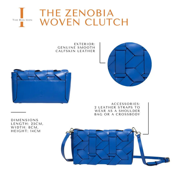 THE ZENOBIA WOVEN CLUTCH thebagicon