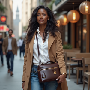 The Zelma Leather Bauletto Bag