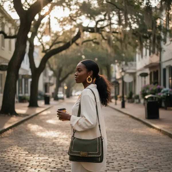 THE MAGGIE VINTAGE LEATHER SHOULDER BAG thebagicon