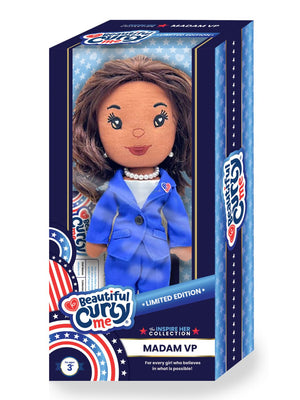 Madam VP 14-Inch Leadership Collectible Black Plush Doll