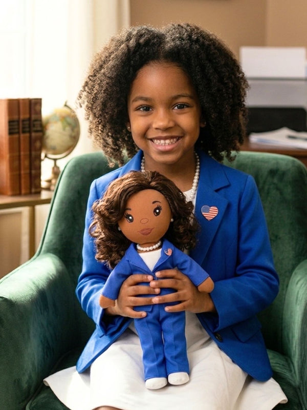 Madam VP 14-Inch Leadership Collectible Black Plush Doll