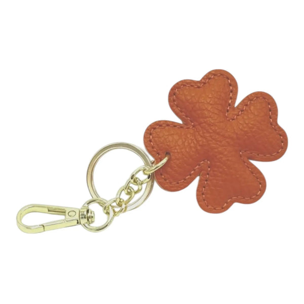 LEATHER CLOVER HANDBAG CHARM thebagicon