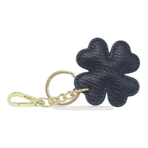 LEATHER CLOVER HANDBAG CHARM thebagicon
