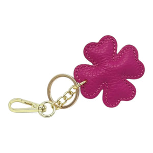 LEATHER CLOVER HANDBAG CHARM thebagicon
