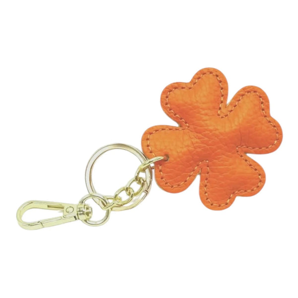 LEATHER CLOVER HANDBAG CHARM thebagicon