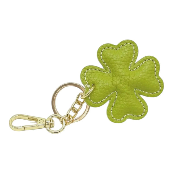 LEATHER CLOVER HANDBAG CHARM thebagicon
