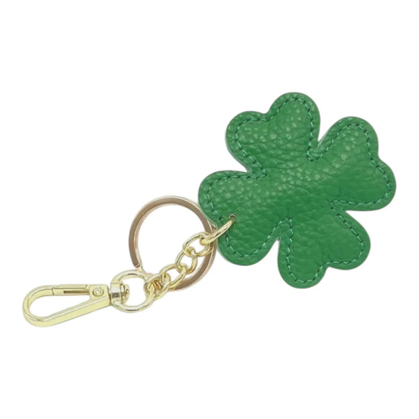 LEATHER CLOVER HANDBAG CHARM thebagicon