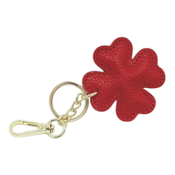 LEATHER CLOVER HANDBAG CHARM thebagicon