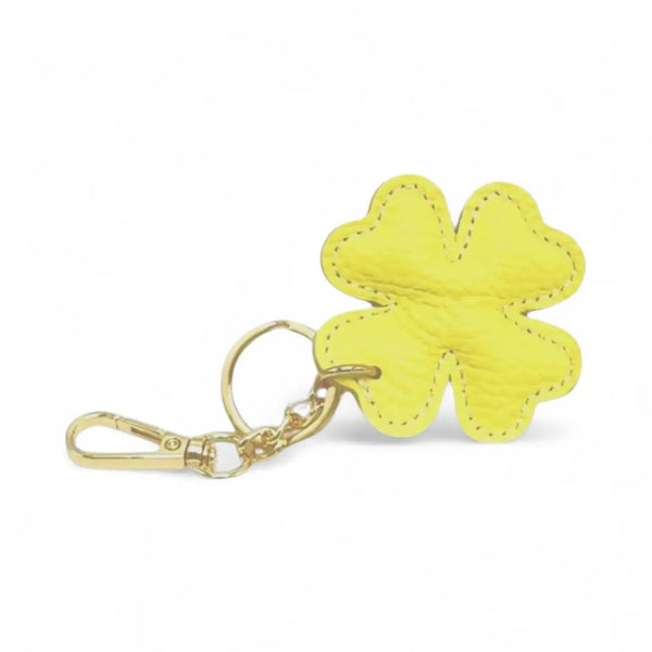 LEATHER CLOVER HANDBAG CHARM thebagicon