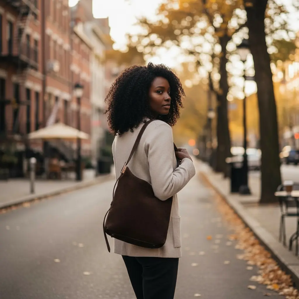THE ELIZABETH SUEDE BUCKET BAG thebagicon