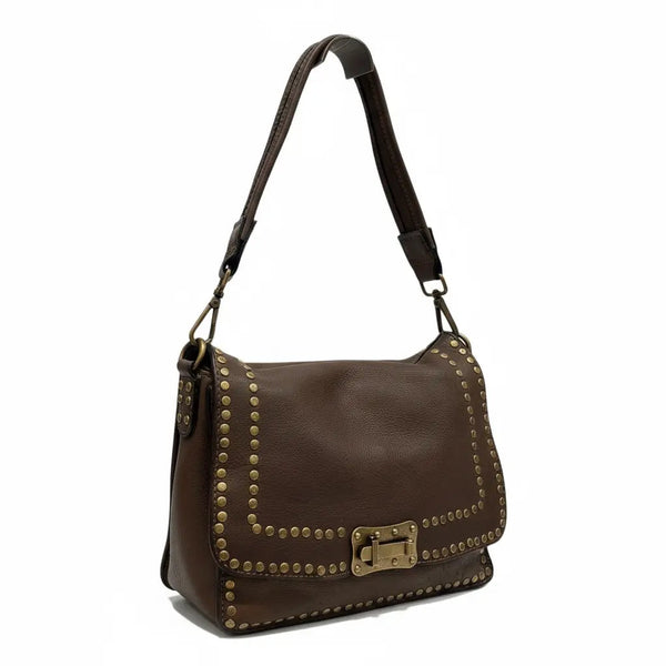 THE MAGGIE VINTAGE LEATHER SHOULDER BAG thebagicon